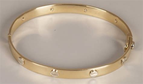 cartier bangle diamond|9ct gold cartier style bangle.